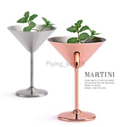 304 Stainless Steel Martini Cocktail Glass High Base Wine Metal Bar KTV Champagne HKD230810