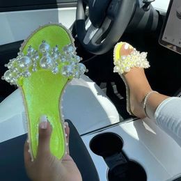 Sandals Summer Fashion Sandals Women Open Toe Platform Retro Pearl Shoes Soft Sandals Solid Color Female Slides Light Chaussure Femme 230809