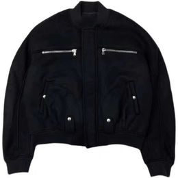 New 2023 Men reversible Rib Sleeve GRAILZ zipper Fashion High couple Baseball Coats Jackets Abstract coat Motor Warm #127