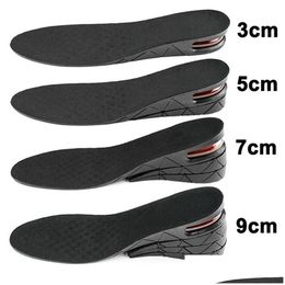 Charms Height Increase Insoles Air Shoes Cushion Lifts Inserts Men Women 3 9Cm Variable Insole Adjustable Cut Foot Pad 220610 Drop Del Dhsar