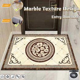 Marble Texture Design Doormat Luxury Decoration Carpet for Living Room Lounge Mat Bedroom Decor Bedside Anti-skid Mats Washable HKD230809