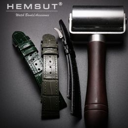 Watch Bands HEMSUT High Quality Genuine Leather Watch Band Quick Release Handmade Cowhide Straps For Men 18MM 20MM 21MM 22MM 230808