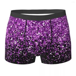 Underpants Sexy Boxer Purple Glitter Shorts Panties Briefs Men Underwear Breathable For Male