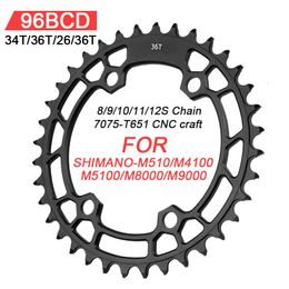 Bike Groupsets Shimano 96bcd Round MTB bicycle Chainring 96BCD 2636T 323436T For M7000 M8000 M4100 M5100MT510 bike crank Crown 230808