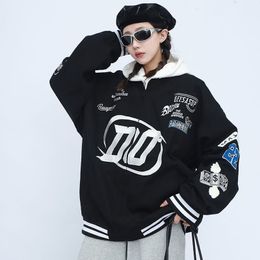 Womens Jackets American Vintage Street Baseball Clothes Highquality Letter Embroidered Fashion Couple Motorcycle Coat 230808