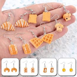 Simulation Bread Drop Earrings Cute Creative Baking Cake Pendant Earrings Party Women Girl Jewellery Accessories Gifts