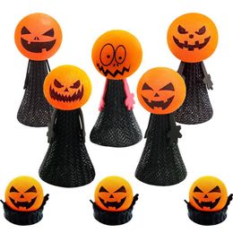 Other Event Party Supplies Halloween Bouncing Ghost Doll Toys Creative Candy Bag Fillers Novelty Toy Jumping Up Finger Puppet Kids Funny 230809