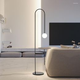 Floor Lamps Post Modern Nordic Simple Lamp Shelf Iron Lights Living Room Bedroom Industrial Black Sofa Standing