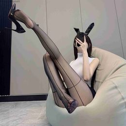 Socks Hosiery 2023 New Women's Black Pantyhose Front and Rear Shrimp Pattern Leg Ring Silk Socks Sexy Ultra Thin Transparent Tights Z230810