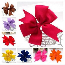 40 Colours Candy Design Grosgrain Ribbon Pin for Kids Girls Children Baby Barrettes Party GiftZZ