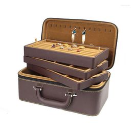 Jewellery Pouches Portable Box Velvet Tray Ring Necklace Earrings Boxes Organiser Bangles Display Accessories Separator Storage