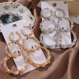 Hoop Earrings Vintage Alloy Acrylic Circle Large Set Simple Metal For Women Fashion Gold Color Jewelry Accessories Wholesale