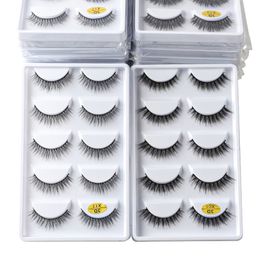 False Eyelashes SHIDISHANGPIN 250100 Boxes 5 Pairs Natural 3D Mink Makeup Fake Lashes Faux Cils Make Up Beauty Tools Wholesale 230809