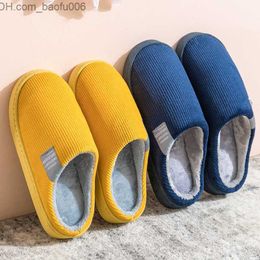 Slippers Winter Warm Slider Polyester Cotton Women's Home Shoes Simple Anti slip Indoor Slider Corduroy Couple Slider Women's Shoes Z230810