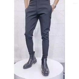 Men's Pants Spring Autumn 2023 Holiday Casual Fashion Clothing Outdoor Shopping Travelling Male Slim-fit Punk Trousers L140