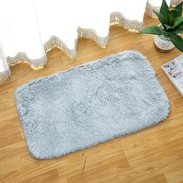 Carpets 2023 Cloakroom Dressing Table Floor Mat Hanging Solid Coloured Long Wool Carpet White