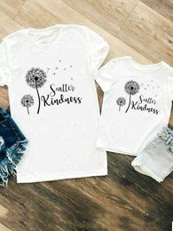 Family Matching Outfits Women Girls Boys Family Matching Outfits Dandelion Trend New Kid Child Summer Mom Mama Tshirt Tee T-shirt Clothes Clothing