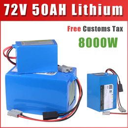 72V 50Ah Lithium ion Battery Customised For 5000W 10KW BMS Scooter ebike Motorcycle Forklift Crane truck 10A Charger