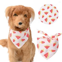 Dog Apparel Towel Tropical Style Scarf Wide Application Adorable Fashionable Fruit Watermelon