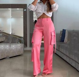 Women's Two Piece Pants Women Sets Pieces 2023 Simple Style Sexy Home Shirt Solid Chic And Elegant Female Casual Long Cargo Summer Autumn