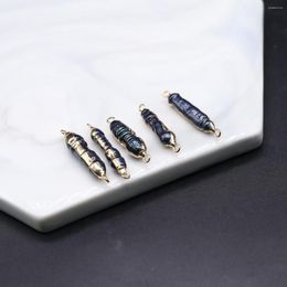 Pendant Necklaces 3pcs Natural Black Baroque Connector High-quality Pearl For Women Making Jewellery Necklace Accessories