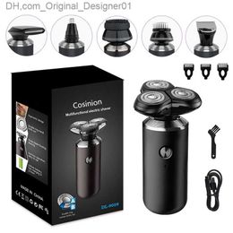 6-in-1 Men's Beauty Kit Wet Dry Electric shaver Beard Nose Hair Trimmer Electric shaver Charging Bald shaver Z230811