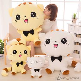 Stuffed Plush Animals 25CM Plush Dolls Toys Cute Cat with Bow Soft Doll Cushion Sofa Party Decor Christmas Gift Toys For Children R230810