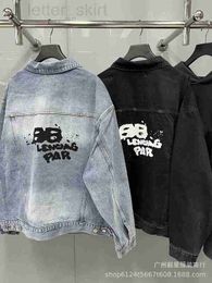 Men's Jackets designer High version 24 new BB hand-painted graffiti letter B family unisex Paris denim jacket 4MUO