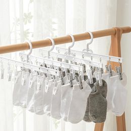 Hangers 4 Pcs Clothes Socks Drying Rack Laundry Clips Organiser Abs Student Dryer