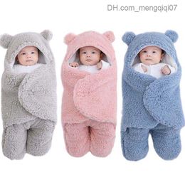 Pyjamas Baby sleeping bag fluffy wool newborn receiving baby blanket baby boy girl clothing sleep packaging baby blanket Z230810