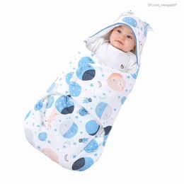 Pyjamas Newborn Baby Blanket 2023 Spring/Summer Pure Cotton Thick Cocoon Envelope Butterfly Swallow Sleeping Bag Z230811