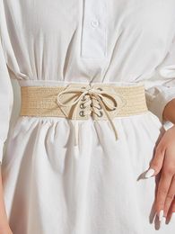 Belts Fashion Elastic For Women Waist Plus Size Belt Female Dress Waistband Big Stretch Cummerbunds Clothes Accessory