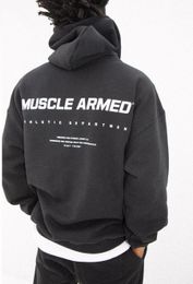 Mens Hoodies Sweatshirts Solid Black Casual Hoodie Cotton Sweatshirt Gyms Fitness Workout Pullover Autumn Male Slim Hooded Jacket Tops Clothing 230809