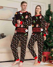 Family Matching Outfits Xmas Family Matching Pyjamas 2023 Christmas Deer Santa Print Adult Child Clothing Outfit Baby Clothes R230810