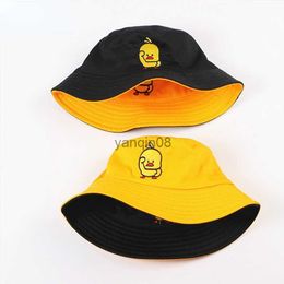 Wide Brim Hats Bucket Hats Reversible Duck Bucket Panama Hat for Men Women Summer Sun Hat Fishing Hat Bob Sad Boys Panama Fold Outdoor Fisherman Hat HKD230810