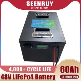 SEENRUY 48V 60Ah LiFepo4 Lithium Battery Pack with BMS for 4000W Motorhome Electric Car Solar Energy