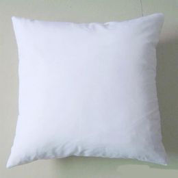 50pcs lotplain white DIY Blank Sublimation pillow case poly pillow cover 150gsm fabric 40cm square white pillow case for DIY pri263H