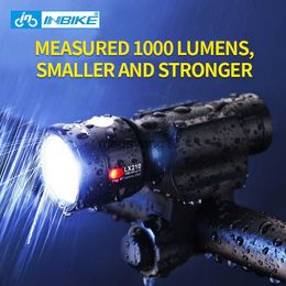 Bike Lights INBIKE Bike Light Bicycle Flashlight LED Bike Front Light Cycling 1000 Lumens Waterproof USB Rechargeable Headlight Biking LX210 HKD230810