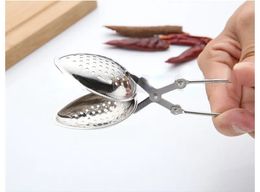 Top Quality 6styles Stainless Steel Tea Strainer Tea Spoon Seasoning Infuser Star Shell Oval Round Heart Shape Strainer Teaware