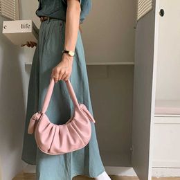 Shoulder Bags Fashionable Women's Bag New Small and High End Handheld Cloud Tidal Pleated Cross Underarm