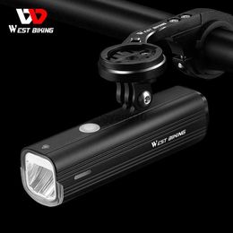 Bike Lights WEST BIKING Professional Bicycle Headlight MTB Road Bike Waterproof Front Light 1000 Lumen USB Rechargeable Cycling Flashlight HKD230810