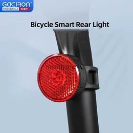 Bike Lights GACIRON Bicycle Vibration Sense Taillight USB Charge MTB Road Bike Daytime Reflective Warning Rear Light IPX6 Cycling Safe Lamp HKD230810