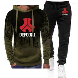 Men's Tracksuits Defqon 1 Printing Gradient Music Festival Part Hoodies Casual Jackets Outdoors Sport Hip Hop Coats Tops Trousers Suits