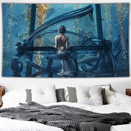 Tapestries Sexy Anime Hippie Tapestry Dormitory Room Art Decoration Tapestry Cartoon Wall Hanging Bohemian Teen Boys Bedroom Decor