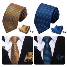 Bow Ties Men's Tie Pocket Square Cufflink Set Business Formal Office Meeting Attire DXAA