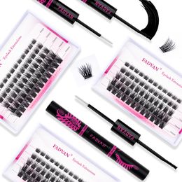 False Eyelashes Fadvan Cluster Lashes Kits with 3 boxes Eyelash and 1pcs Bond Sealer 230809