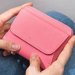 Wallets Genuine Leather Short Multi-functional Cowhide Card Holder Small Coin Purse Luxury Clutch Bag Money Pocket For Men Women