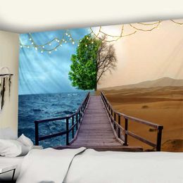 Tapestries The Environment After Desertification Tapestry Wall Hanging Miserable Fantasy Bohemia TV Background Cloth Decor