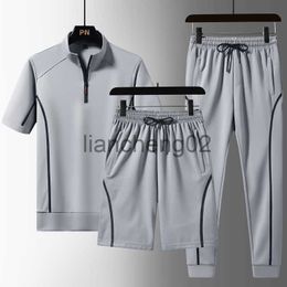 Men's Tracksuits Mens 3 Piece Fashion Sports Suit Running Men Gym Outfit Jogging Polyester Breawthable Sweatsuits Tracksuit roupas masculinas J230810