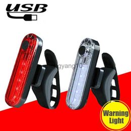 Bike Lights 220mAh LED Bicycle Rear Light USB Rechargeable 4 Modes MTB Bike Front Rear Tail Light Lamp Cycling Safety Warning Taillight Lamp HKD230810